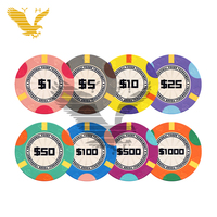 YH Diamant Gravure Courbe Pokerchips Jetons De Poker En Céramique 10g 39mm Fiches Poker Céramique Poker Chip Casino