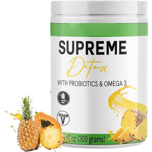 Polvo Desintoxicante Probiótico <span class=keywords><strong>Omega</strong></span> <span class=keywords><strong>3</strong></span> Vegano Sin Gluten Sabor Piña Suplemento Natural para la Desintoxicación - Product Image 5