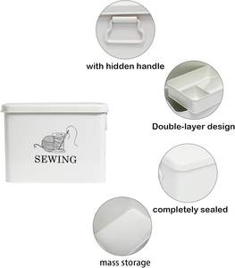 Nouveau boîte de <span class=keywords><strong>rangement</strong></span> de bureau de créateur de mode boîte métallique carrée boîte de <span class=keywords><strong>rangement</strong></span> pour aiguilles et fils - Product Image 2