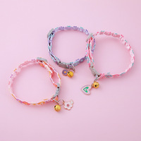 Collier en dentelle coloré en polyester avec clochette Zoyi pour chats et chiots, accessoires pour animaux de compagnie réglables
