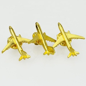 낮은 최소 주문 죽을 저렴한 맞춤형 빈 금속 배지 항공기 옷깃 핀 - Product Image 6