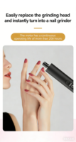 Lime à pieds électrique rechargeable double face et éliminateur de callosités avec poignée métallique, écran LED – Outil de pédicure étanche