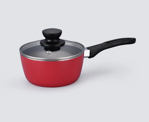 Panela de Leite e Molho em Liga de Alumínio 3003 Personalizável por Atacado, Compatível com Fogão de Indução, com Tampa de Vidro e Cabo de Baquelite Antiaderente - Product Image 4