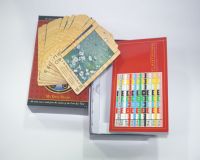 Boîte de jeu de tarot personnalisée avec estampage à chaud en feuille d'argent, gravure imprimée, méditation, divination, yoga - certifiée FSC, fabriquée à 100% de manière écologique