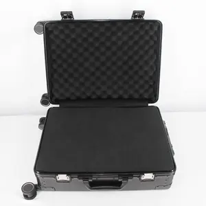 Hoge Kwaliteit Rollende Medische Apparatuur Trolley Case Apparatuur Gereedschapskist Aluminium Shell Hard Case Met Wielen Voor Reizen