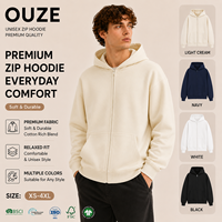 Sweat à capuche zippé intégral pour homme, 480 g/m², polaire ultra épais, coupe oversize, streetwear, logo personnalisé, veste unisexe, tenues en gros