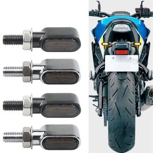 Intermitentes LED Retro para Motocicleta TCYATO, Luces Ámbar Brillantes, Carcasa Metálica Universal para Delantero y Trasero - Product Image 5