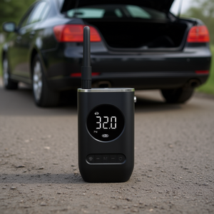 Csi Mini compresseur d'air portable 12V avec manomètre numérique monocylindre pour voiture noir - Product Image 2