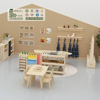 Ensemble table et chaises ovales en bois Hikeylove, moderne, écologique, durable, couleur pastel, certifié sécurité, pour école maternelle, école primaire, étude, enfants
