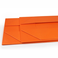 Boîte d'emballage pour vêtements et chaussures en carton rigide avec logo personnalisé imprimé, boîte cadeau pliable de luxe à fermeture magnétique orange