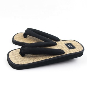 Custom di <span class=keywords><strong>paglia</strong></span> pantofola Giapponese coperta tatami pantofola, Eco-amico di Qualità Nero flip flop per la struttura hotel pantuflas - Product Image 2