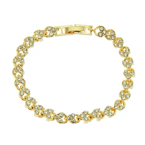 Bracciale donna di diamanti con diamanti con borchie di diamanti minimalista alla moda romano