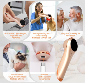 جهاز علاج بالليزر محمول متقدم للكلاب - متعدد الأطوال الموجية لتخفيف الألم والعناية البيطرية - Product Image 3