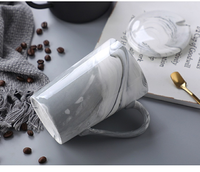 Vente en gros pas cher prix personnalisé rose mariage marbre céramique mères tasse tasse ensemble cadeau de jour 2025