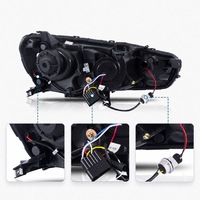 Phares LED Demon Eye pour Mitsubishi Lancer EX 2008-2016, feux de jour DRL, clignotants séquentiels, projecteur, montage plug and play