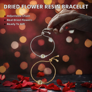 Bracelet réglable en acier inoxydable avec breloque ovale en résine florale, chaîne à maillons pour femme, cadeau bijoux 2 - Product Image 2