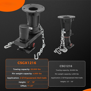 Adaptateur <span class=keywords><strong>de</strong></span> cinquième roue à <span class=keywords><strong>col</strong></span> <span class=keywords><strong>de</strong></span> <span class=keywords><strong>cygne</strong></span> réglable et rembourré <span class=keywords><strong>de</strong></span> haute qualité AMBITION, remplacement Convert-A-Ball C5GX1216 - Product Image 5