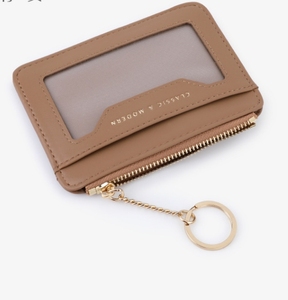 Женский кожаный мини-кошелек с брелоком - Product Image 3