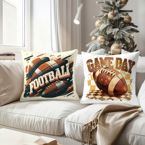 Gối ôm hình bóng đá với họa tiết điểm ghi bàn và ngày thi đấu dành cho người hâm mộ thể thao - Product Image 4