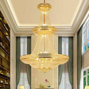 Grande e moderno Lampadario Di Cristallo Oro <span class=keywords><strong>Ingresso</strong></span> Della Luce di Soffitto Lampadario Decorazione <span class=keywords><strong>Per</strong></span> Alta Luce Luce di Soffitto Hotel Lobby - Product Image 5