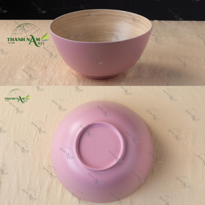 Cuenco redondo de bambú coloreado de alta calidad con logotipo personalizado/color al por mayor, comedor, cocina, fiesta, diseño clásico - Product Image 6