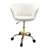 Chaise de bureau en velours à pétales, fabrication chinoise, 360° ° Fauteuil pivotant d'appoint pour bureau à domicile, bureau, salon