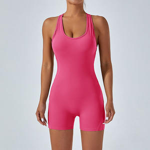 Tissu intelligent une pièce combishort vêtements de sport combinaison de yoga fitness pour femmes - Product Image 4