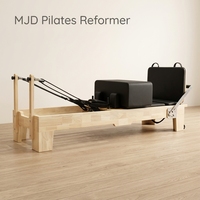 Appareil de Pilates Reformer professionnel en chêne, érable et caoutchouc pour fitness et étirement