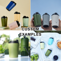 Nouveaux produits 2025 12oz tasse à café de voyage Double paroi isolée gobelets en acier inoxydable avec couvercle étanche
