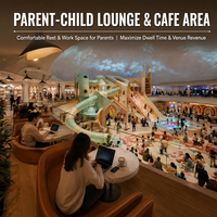 Centre de divertissement familial en intérieur clé en main 3000 ㎡   Conception modulaire, zones multi-âges, café + commerce de détail, certifié EN1176/CE/ASTM