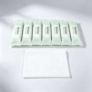 Toalla de mano de algodón húmeda, toalla facial de color sólido, toalla de mano para viaje, pañuelo refrescante para hotel - Product Image 4