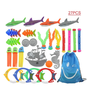 2022 Sommer-Tauchspielzeug: Fisch-Tauchringe und Plastik-Hai-Torpedos für Kinder – Schwimmbad-Tauchspiel - Product Image 1