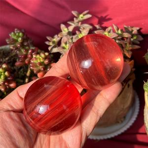 Esfera/Corazón de Cuarzo Rojo Fundido al por Mayor para Meditación, Piedra Preciosa para Joyería, Regalos y Decoración del Hogar - Product Image 3