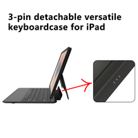 OEM Eğitim Özel 3 Pinli Doğrudan Bağlantılı Klavye Kılıfı iPad 10. Nesil 11. Nesil Air4/5/6/7 Pro Ayrılabilir Dikey/Yatay Standlı