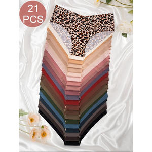 Tanga Sexy Personalizada para Mujer, Ropa Interior de Seda de Hielo, Cintura Baja, Sin Costuras, con Estampado y Diseño, Tallas XS-2XL, Lencería de Talla Grande - Product Image 5