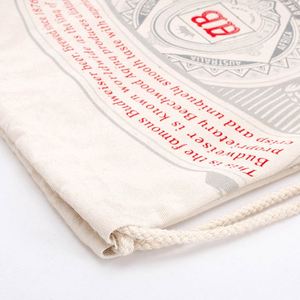 Eco Waterproof Silk Screen Printed Cotton Linen Chain Strap Drawstring <b>Bags</b> Custom Logo Unisex Gift/Promotion Packaging 23L - Product Image 4