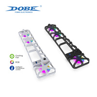 Ventilateur de refroidissement DOBE PS5 Pro avec contrôle de la température, refroidisseur externe à 3 ventilateurs avec lumière RGB, port de charge USB pour accessoires PS5