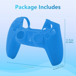 Nueva llegada Dobe para PS5 Piel de silicona para PS5 controlador funda protectora para PS 5 para DualSense-azul - Product Image 5