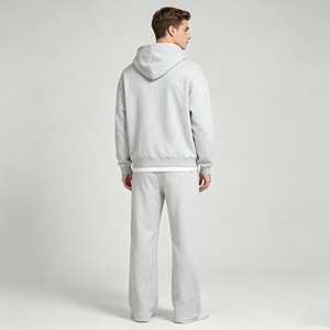 Wholesale men's <b>sets</b> Tracksuit Sweat Suit Men Jogger <b>Set</b> Vintage Full Zip Hoodies Acid Wash Heavyweight Eco-Friendly 460g - Product Image 2