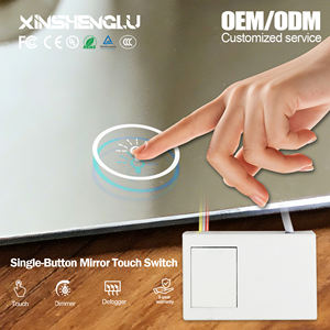 Interrupteur tactile intelligent pour miroir avec capteur de mouvement, alimentation 12V 1A 12W, trois couleurs CCT, mémoire et variateur de luminosité, prise personnalisée - Product Image 3