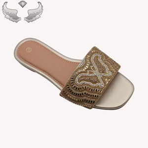Sandalias de Verano de Alta Calidad para Mujer, con Punta Abierta, Transpirables, con Pedrería, Duraderas y Ligeras, MOQ Bajo - Product Image 5