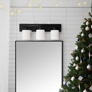 ไฟติดห้องน้ำทำจากนิกเกิลขัดเงากระจกโต๊ะเครื่องแป้งทันสมัย3ไฟเหนือกระจกโคมไฟติดผนังพร้อมกระจกฝ้าสีขาวน้ำนม - Product Image 1