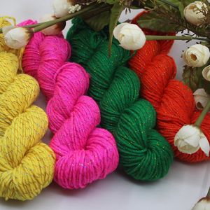 COOMAMUU 35 g/<span class=keywords><strong>lot</strong></span> Fil <span class=keywords><strong>de</strong></span> crochet acrylique métallique coloré pour fournisseur artisanal <span class=keywords><strong>de</strong></span> tricot à la main - Product Image 5