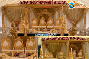 Raj Mahal Double Pilier Mariage Mandap Mariage Indien Traditionnel Mandap Décor UK Double Pilier Mastani Mariage Mandap UK - Product Image 6
