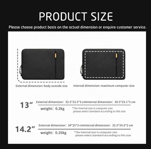 Người Đàn Ông Phụ Nữ Của Máy Tính Xách Tay Tay Áo Túi Pouch 13 14 16 Inch Polyester Trường Hợp Mang Cho Macbook Không Khí Pro HP <span class=keywords><strong>Dell</strong></span> Máy Tính Chống Sốc - Product Image 4