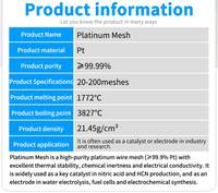 Électrode circulaire en maille de platine de diamètre 10 mm, 25 mm, 50 mm, 100 mm, 200 mm pour applications électrochimiques et catalytiques