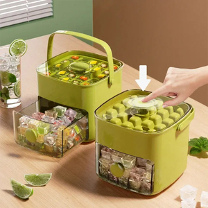 Machine à glaçons réutilisable à 48 compartiments avec système de démoulage à une touche et bac de rangement pour la maison, la cuisine et les fêtes - Product Image 5