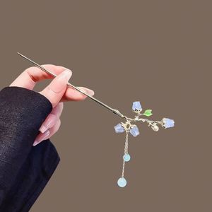 Maxfree Fashion Pince à cheveux en alliage de style chinois avec pierre de lune, bijou pour usage quotidien et de soirée, cadeau romantique pour femme - Product Image 2