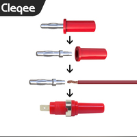Fiche banane ABS intégrée haute tension Cleqee P3001P 4mm résistante