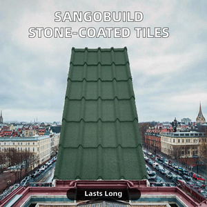 SANGOBUILD nouveaux matériaux de feuille de toiture de taille longue Dachziegel Tejas Tuile Toiture tuile de métal enduit de pierre pour l'application d'hôtel - Product Image 2